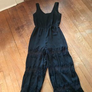 BCBGENERATION BLACK LONG PANT ROMPER